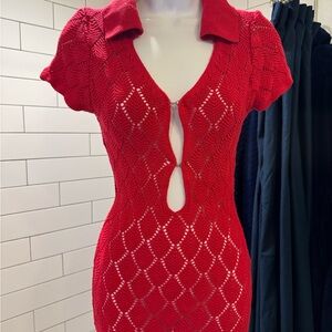 Red Knit Dress